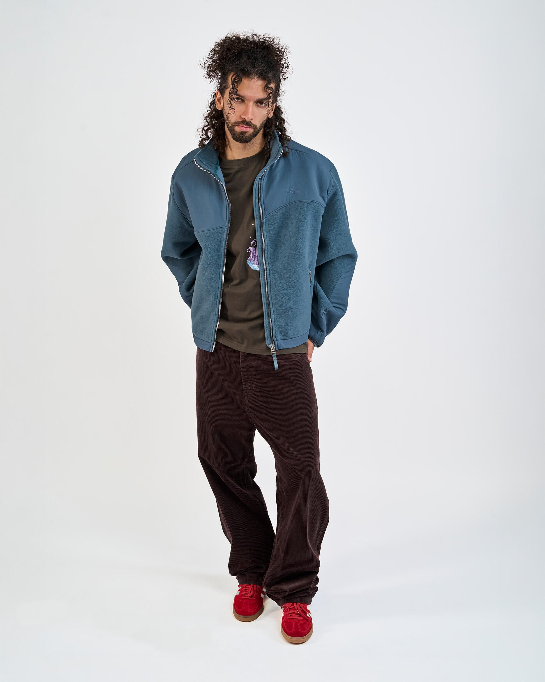 Dime Heavyweight Fleece Jacket | DIMEFA2572BLU | AFEW STORE